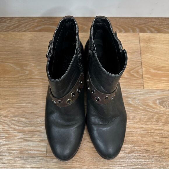 Naturalizer Drea Women’s Size 7 Leather Calf Fur Grommet Ankle Booties - Picture 6 of 13